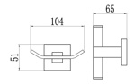 Savol Планка с 5 крючками S-06575A хром- фото2