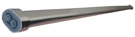 Карниз с овальным профилем 110-200 см нержавеющая сталь хром