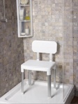 Стул- кресло  для ванной Primanova с регулир. высотой M-KV20-01 , белый- фото