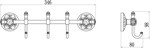 Планка с крючками  Savol S-005873C (3 крючка) бронза- фото2